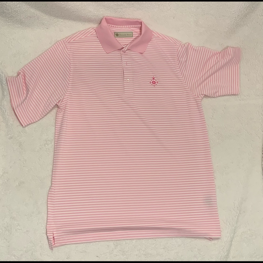 Donald Ross Baltusrol Golf Club Polo Pink & White